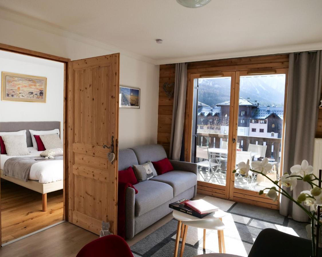Mont Blanc 43, Vue Mont Blanc , Balcon, Parking Chamonix Exterior foto